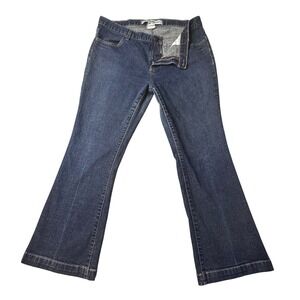 VTG Gap Jeans Womens 16 Blue Long and Lean Stretch Flare Denim Dark Wash Ankle